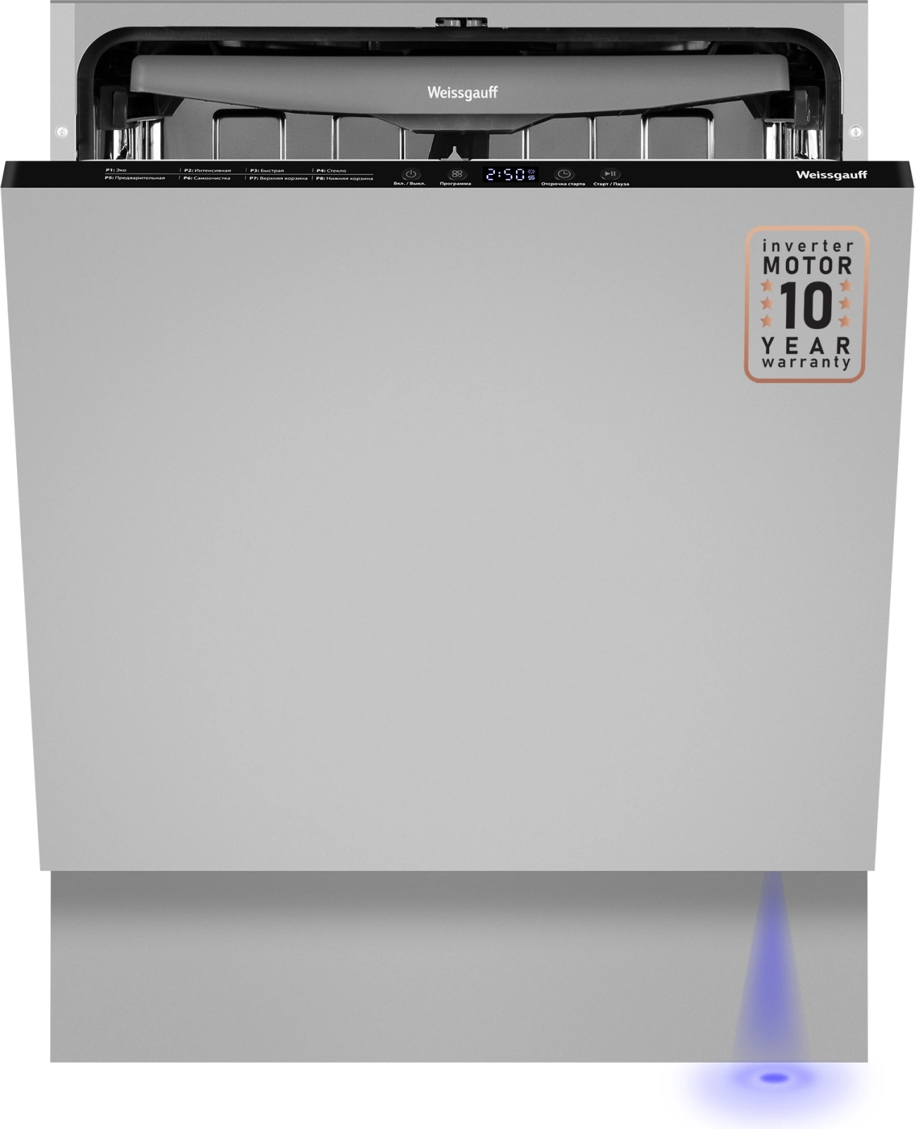 Посудомоечная машина встраив. Weissgauff BDW 6038 D Inverter Autoopen полноразмерная инвертор