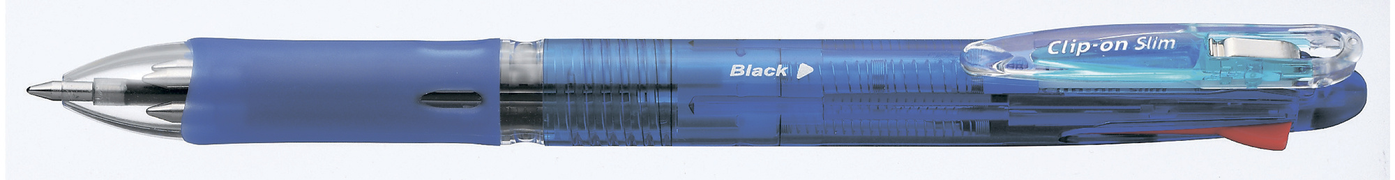 Ручка шариков. автоматическая Zebra Clip on SLIM 4C (45972) синий d=1мм ассор. черн. резин. манжета