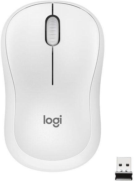 Мышь Logitech Silent M221 белый оптическая (1000dpi) беспроводная USB (2but)