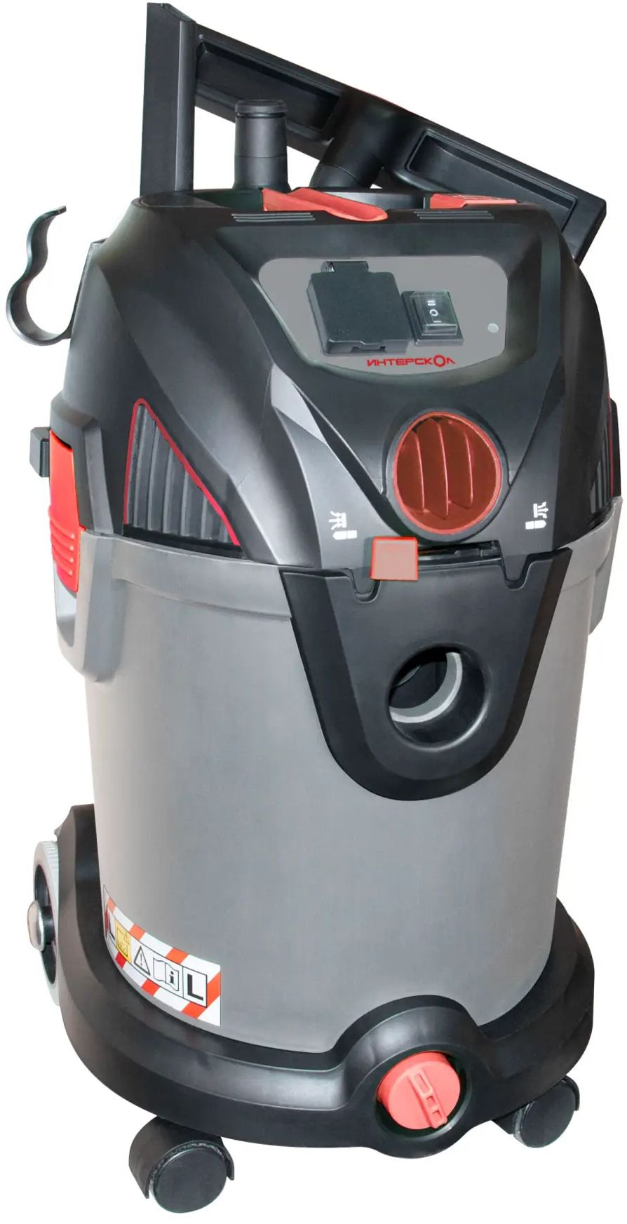 Строительный пылесос Интерскол ПУ-30/1400Р 1400Вт (уборка: сухая/сбор воды) серый