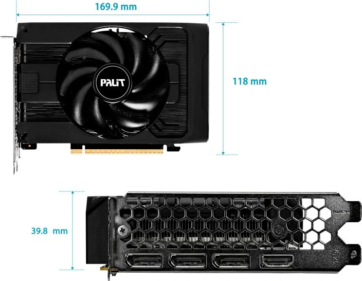 Видеокарта Palit PCI-E 5.0 PA-RTX5050 STORMX OC NVIDIA GeForce RTX 5050 8Gb 128bit GDDR6 2317/20000 HDMIx1 DPx3 HDCP Ret