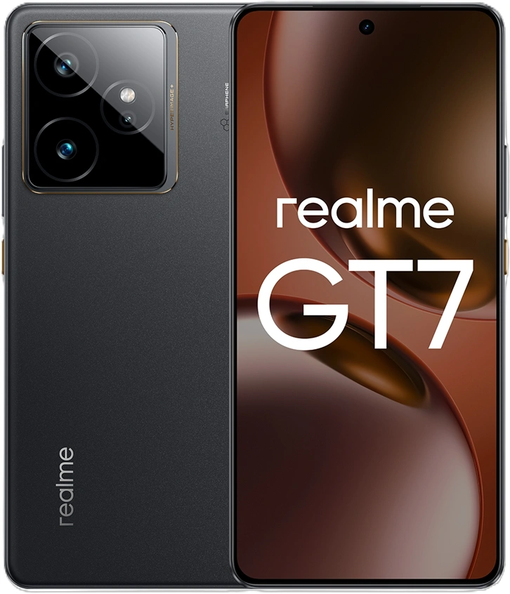 Смартфон Realme RMX5061 GT 7 256Gb 12Gb черный моноблок 3G 4G 6.78" 1264x2780 Android 15 50Mpix 802.11 a/b/g/n/ac/ax/be NFC GPS GSM900/1800 GSM1900