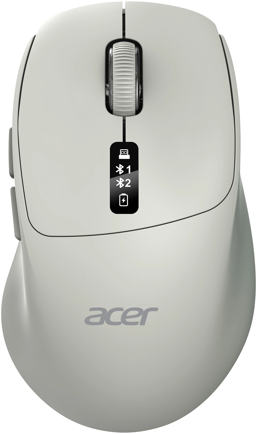 Мышь Acer OMR503 светло-серый оптическая 3200dpi silent беспров. BT/Radio USB 4but (ZL.MCE11.01C)
