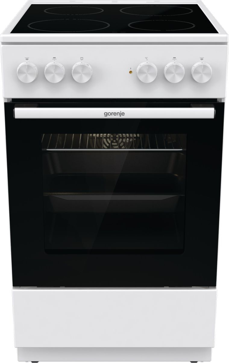 Плита Электрическая Gorenje Essential GEC5A41WG белый/черный стеклокерамика