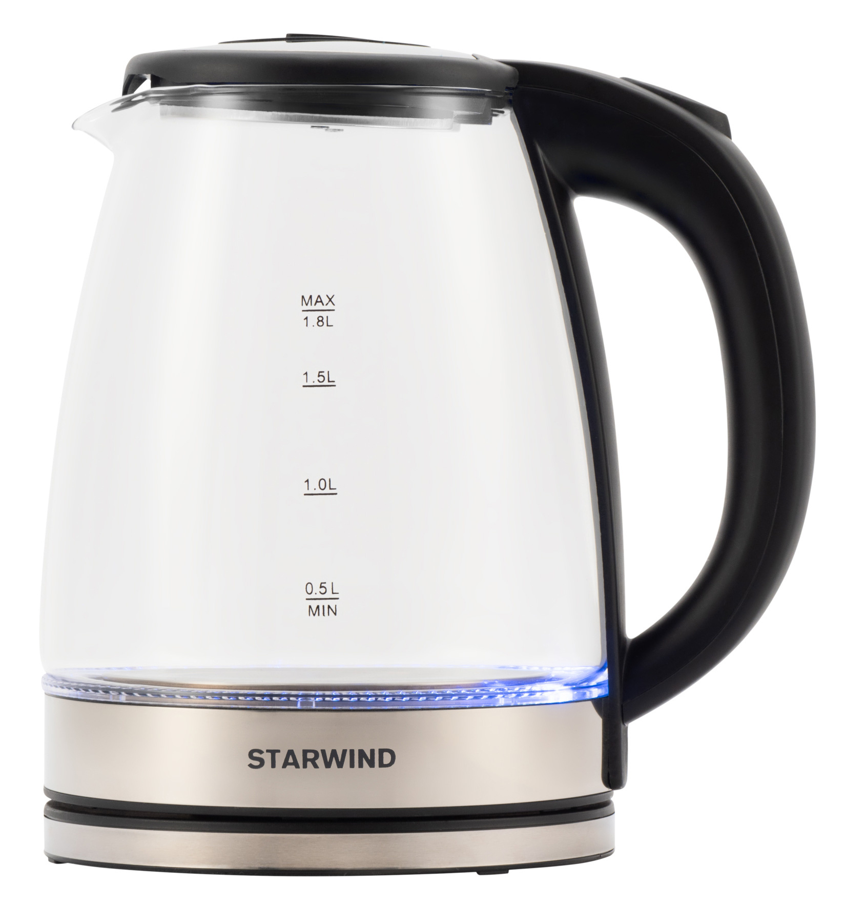 Чайник электрический Starwind SKG4777 1.8л. 2000Вт черный/прозрачный корпус: стекло Чайник электрический Starwind SKG4777 1.8л. 2000Вт черный/прозрачный корпус: стекло