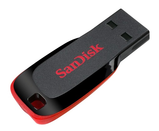 Флеш Диск Sandisk 64GB Cruzer Blade SDCZ50-064G-B35 USB2.0 черный/красный