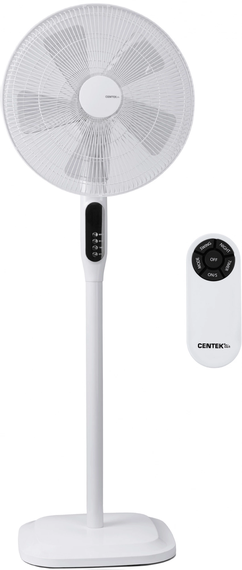 Вентилятор напольный Centek CT-5026 65Вт скоростей:4 ПДУ белый