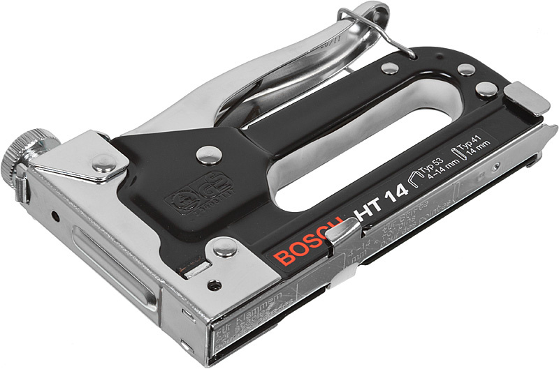 Степлер ручной Bosch HT14 скобы тип 53: 11.4мм 4-14мм гвозди тип 41: 14мм