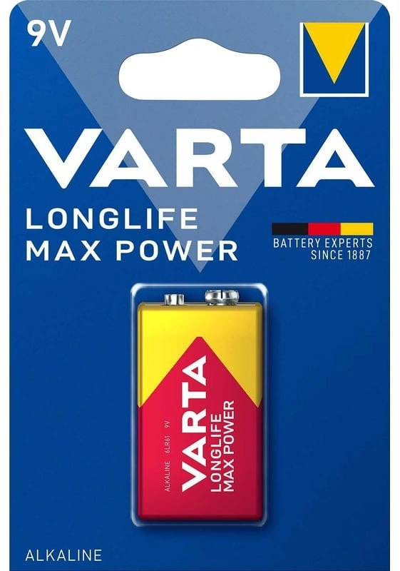 Батарея Varta LongLife Max Power 6LR61 (1шт) блистер