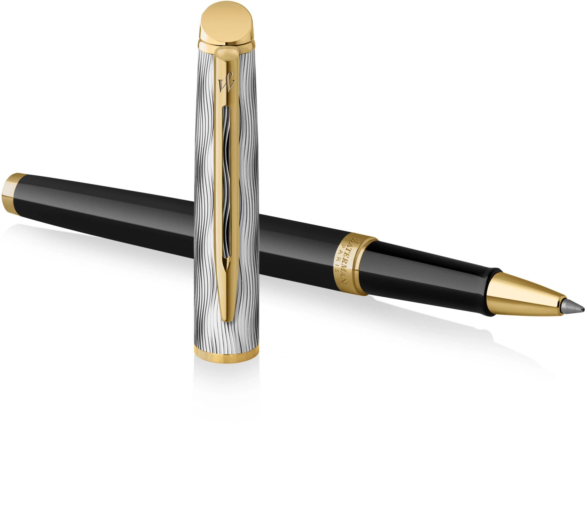 Ручка роллер Waterman Reflections of Paris Hemisphere DeLuxe (2200838) Black GT F черн. черн. подар.кор.