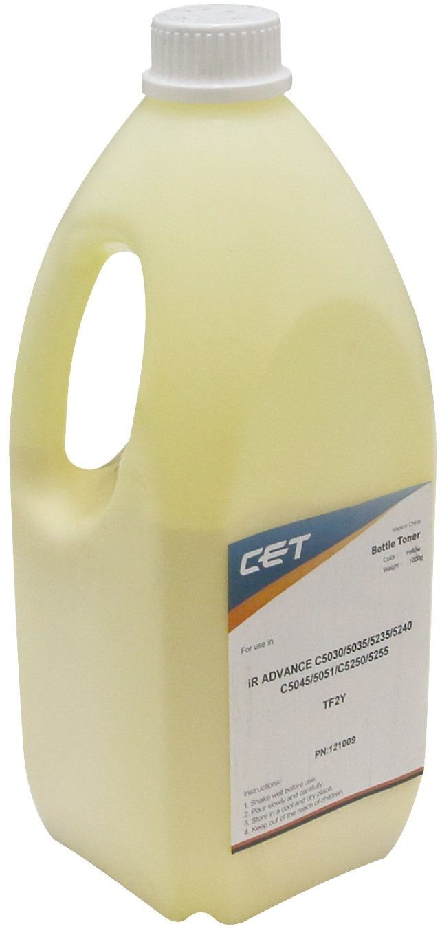 Тонер Cet TF2-Y CET121009 желтый бутылка 1000гр. для принтера CANON iR ADVANCE C5051/C5030