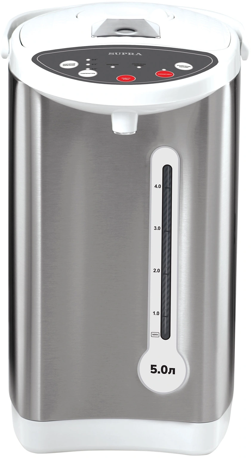 Термопот Supra TPS-5003 4л. 850Вт серебристый/белый