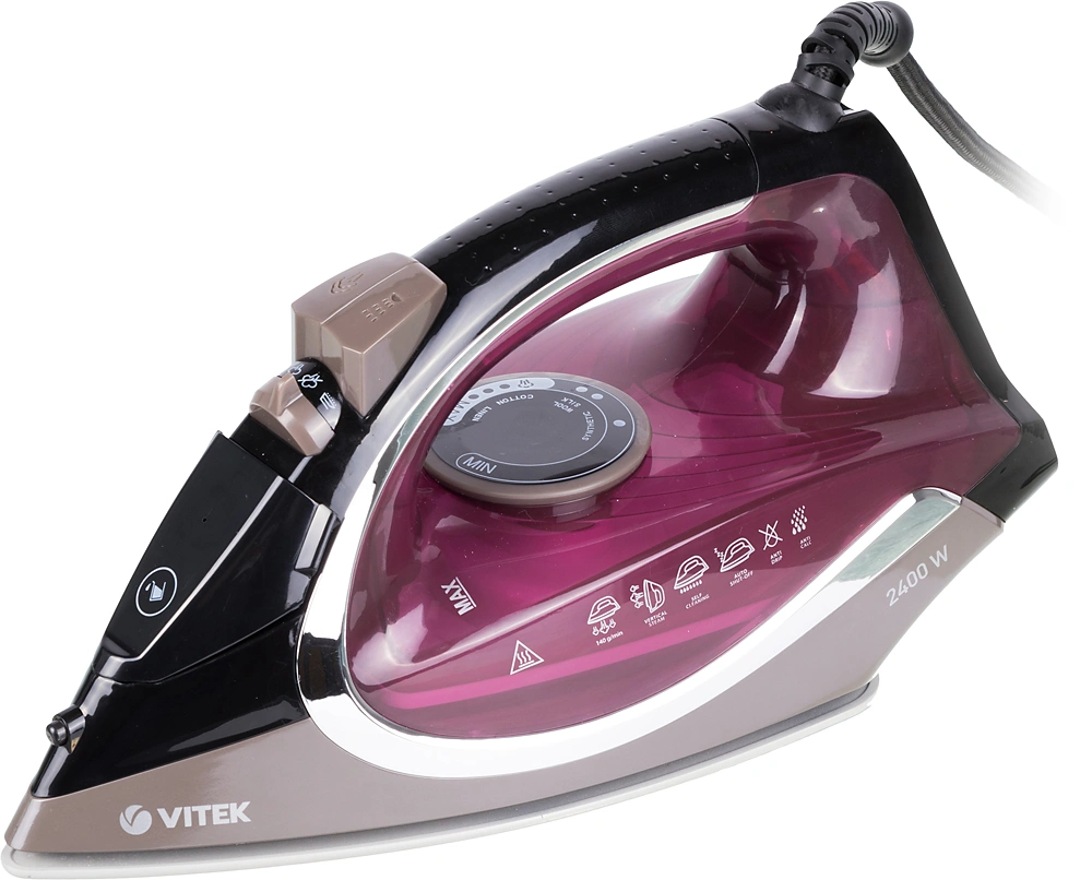 Утюг Vitek VT-8309 2400Вт бордовый/черный
