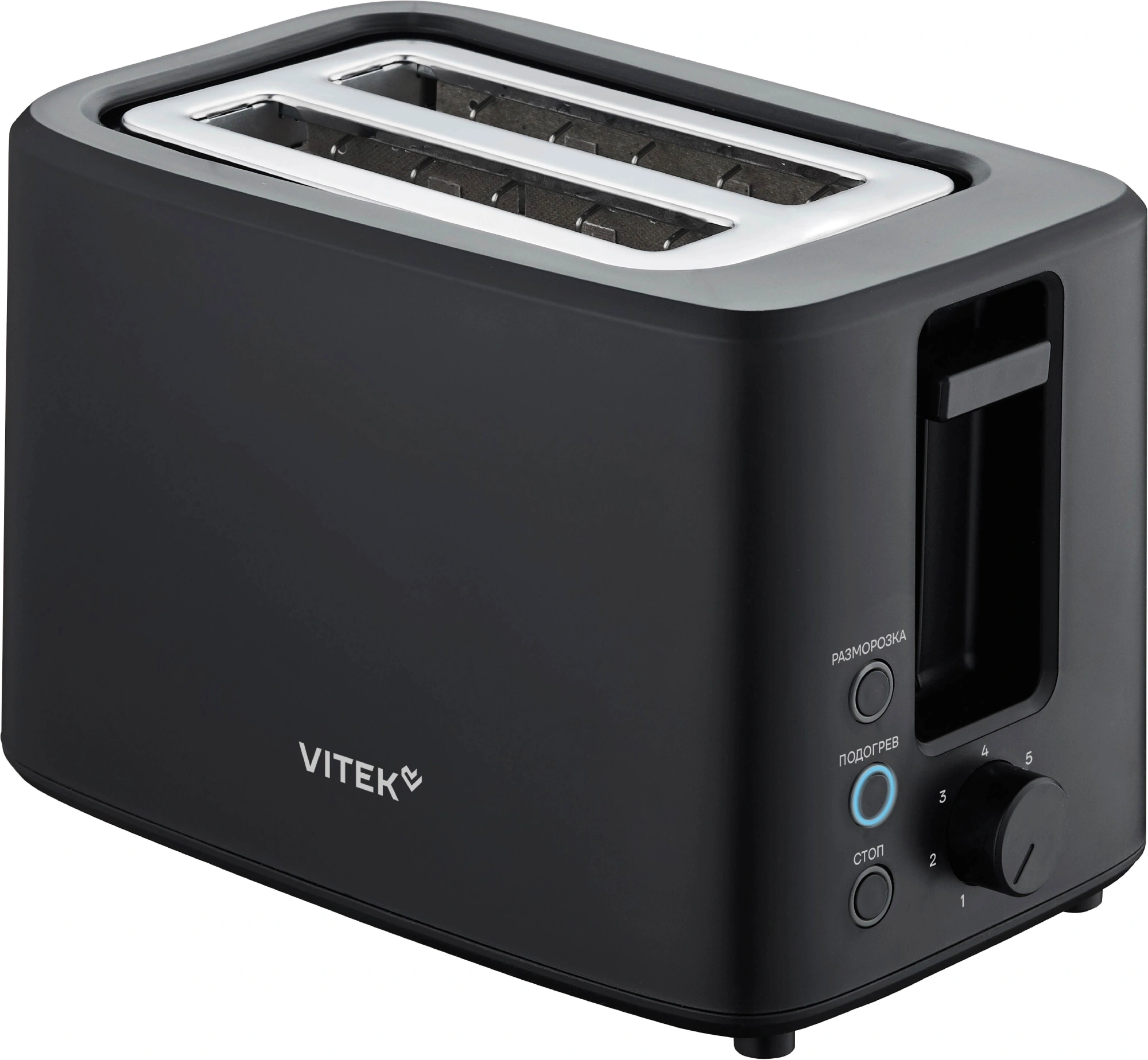 Тостер Vitek VT-T1000 700Вт черный/серебристый