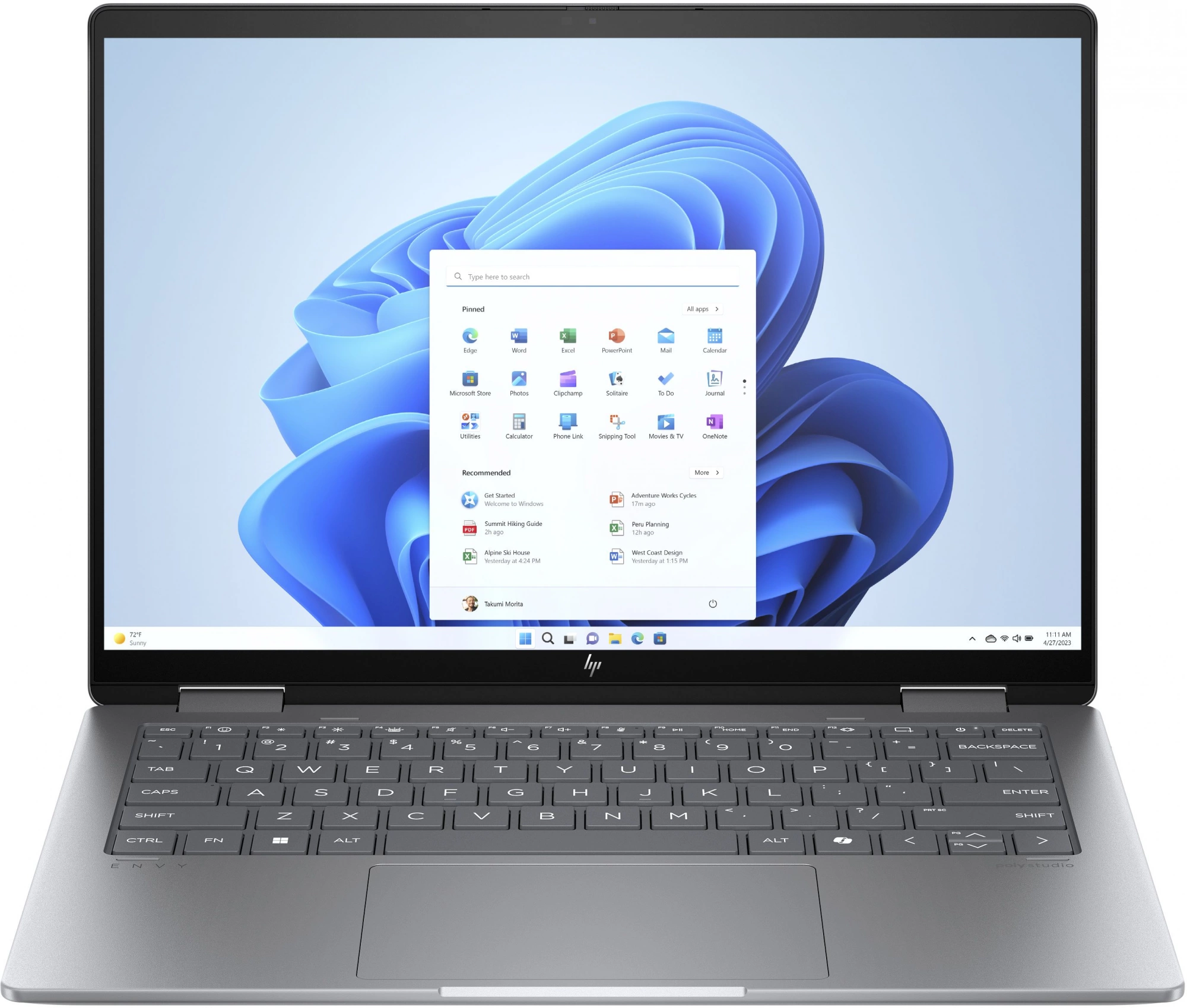 Ноутбук HP Envy x360 14-fa0004ci Ryzen 5 8640HS 16Gb SSD512Gb AMD Radeon 760M 14" IPS Touch WUXGA (1920x1200) Windows 11 Home silver WiFi BT Cam (A1AA5EA)