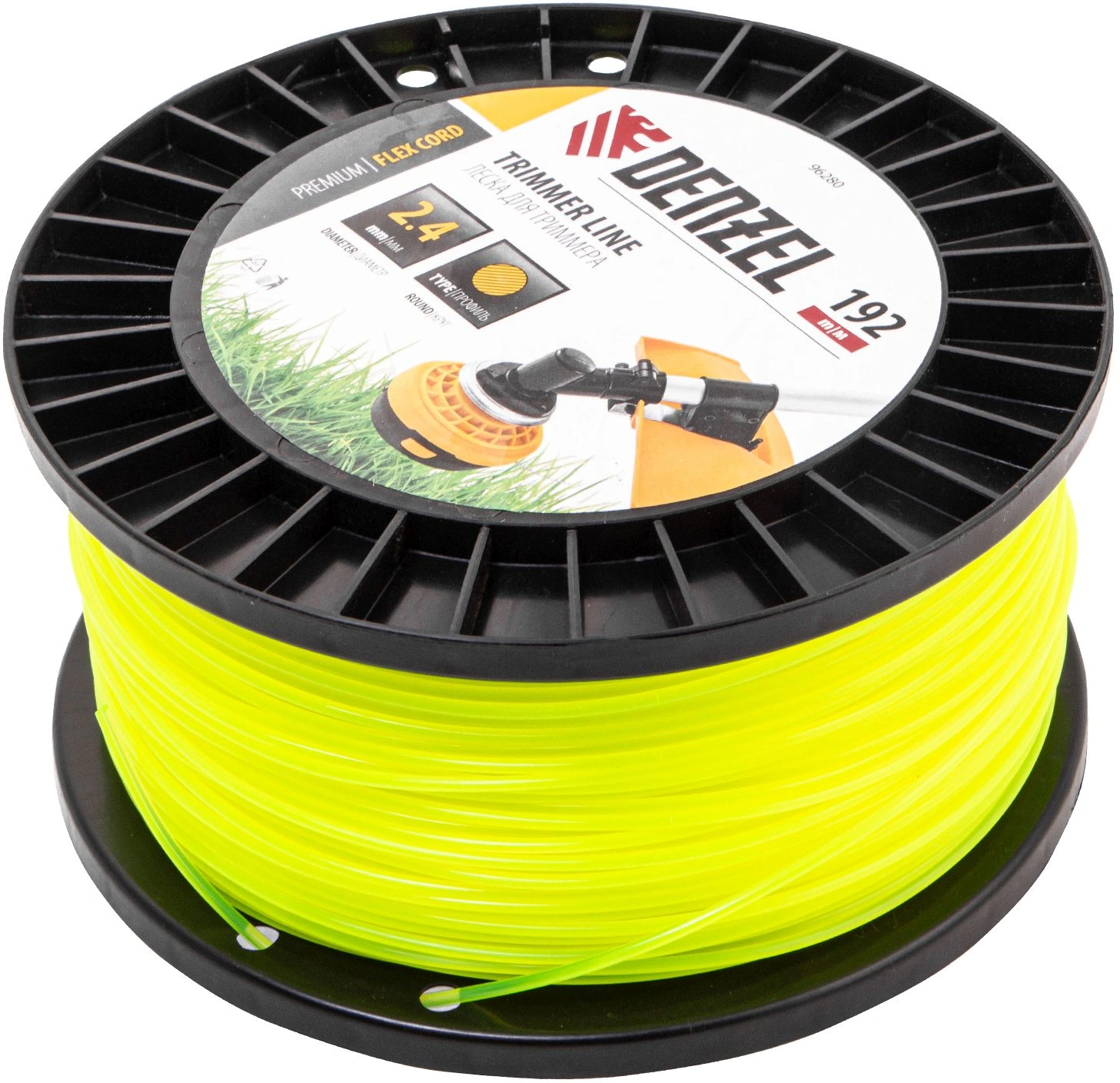 Леска для садовых триммеров Denzel 96280 d=2.4мм L=192м