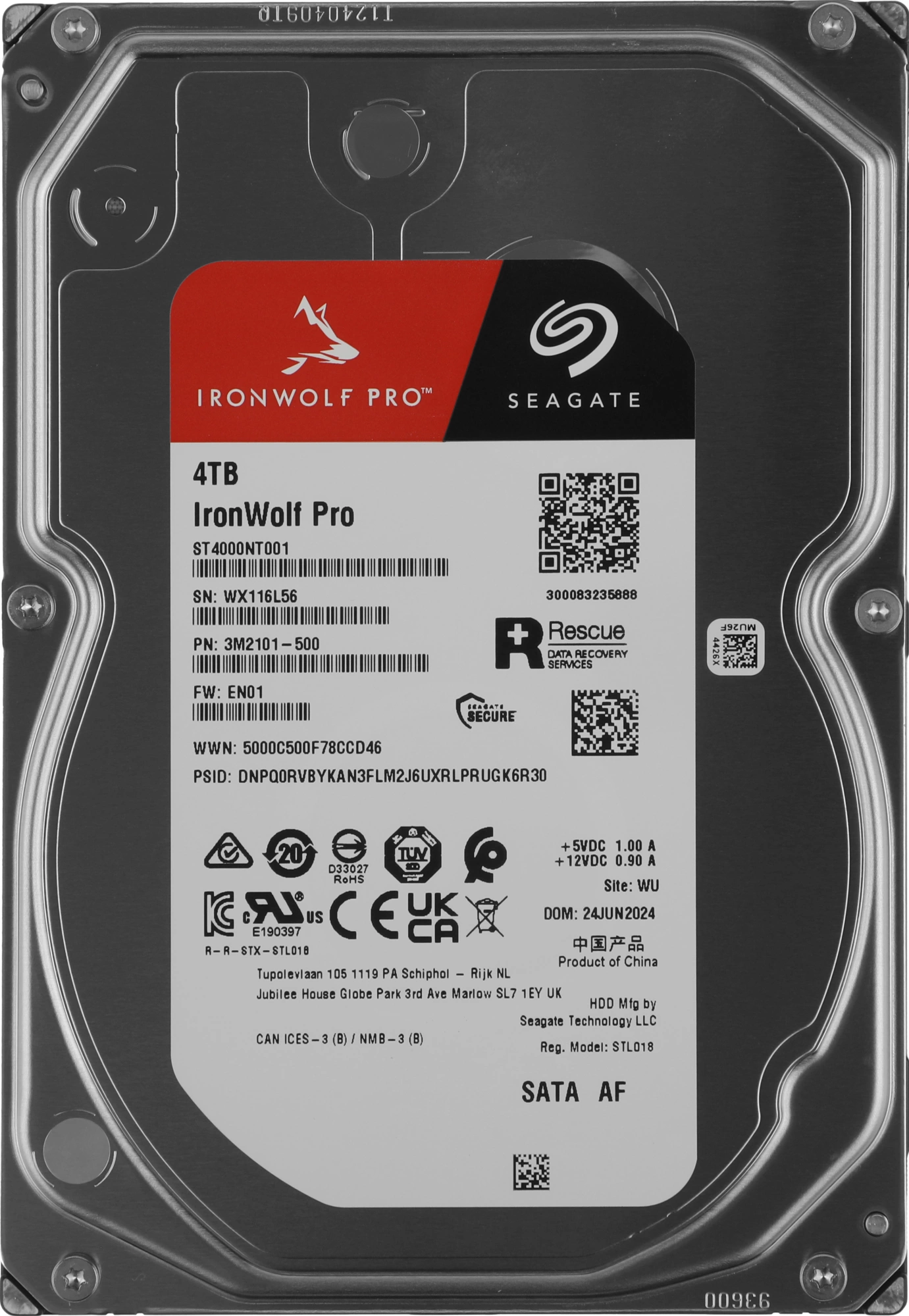 Жесткий диск Seagate SATA-III 4TB ST4000NT001 NAS Ironwolf Pro 512E (7200rpm) 256Mb 3.5" Жесткий диск Seagate SATA-III 4TB ST4000NT001 NAS Ironwolf Pro 512E (7200rpm) 256Mb 3.5"
