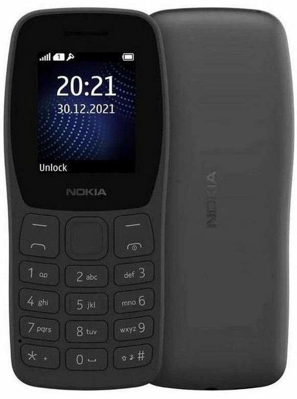 Мобильный телефон Nokia 105 Dual SIM TA-1416 темно-серый моноблок 2Sim 1.77" 120x160 Series 30+ GSM900/1800 Protect MP3 FM microSD