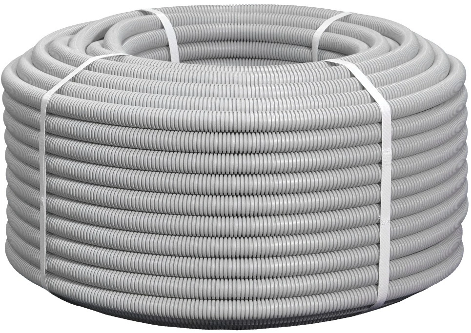 Труба гофр. гибкая ПВХ NTSS NTSS-TGS20 внеш.D=20мм 100м сер.