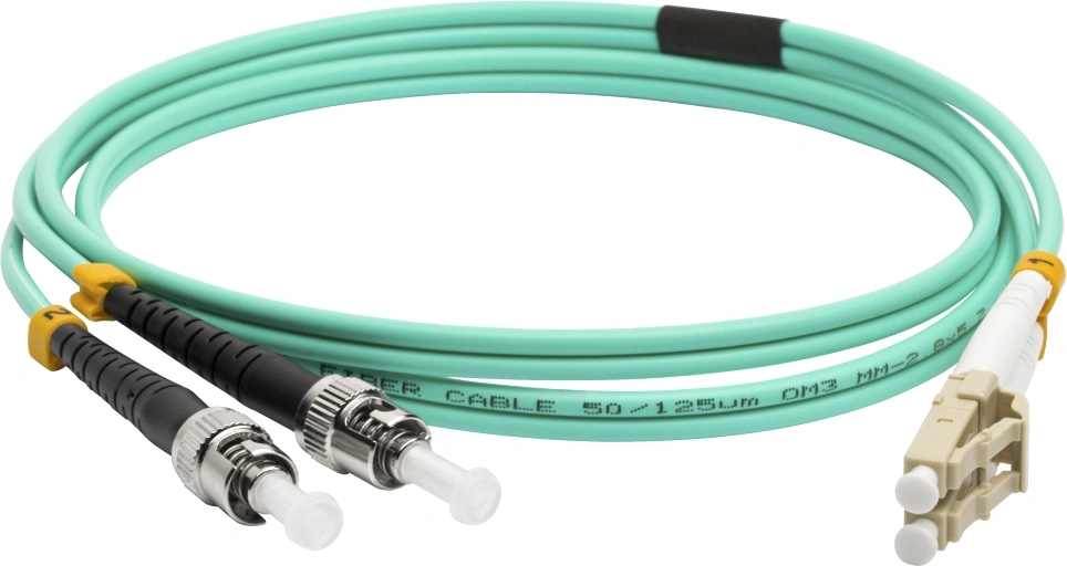 Патч-корд Lanmaster LAN-2LC-2ST/OM3-1.0 2x9/125 OS1/OS2 LC дуплекс-ST дуплекс 1м LSZH