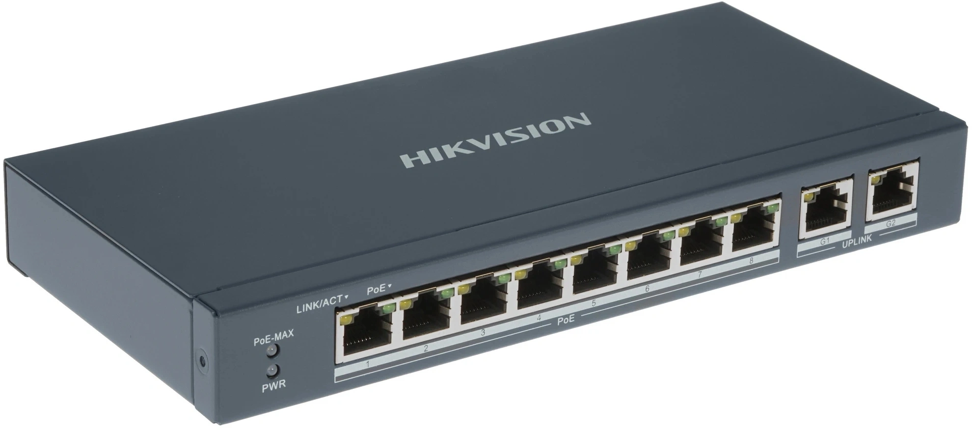 Коммутатор Hikvision DS-3E0310P-E/M(B) 8x100Мбит/с 1x1Гбит/с 8PoE+ 60W неуправляемый