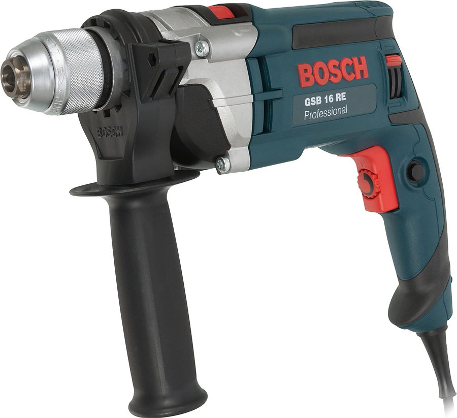 Дрель ударная Bosch GSB 16 RE Professional 750Вт патрон:быстрозажимной реверс (кейс в комплекте) (060114E500)