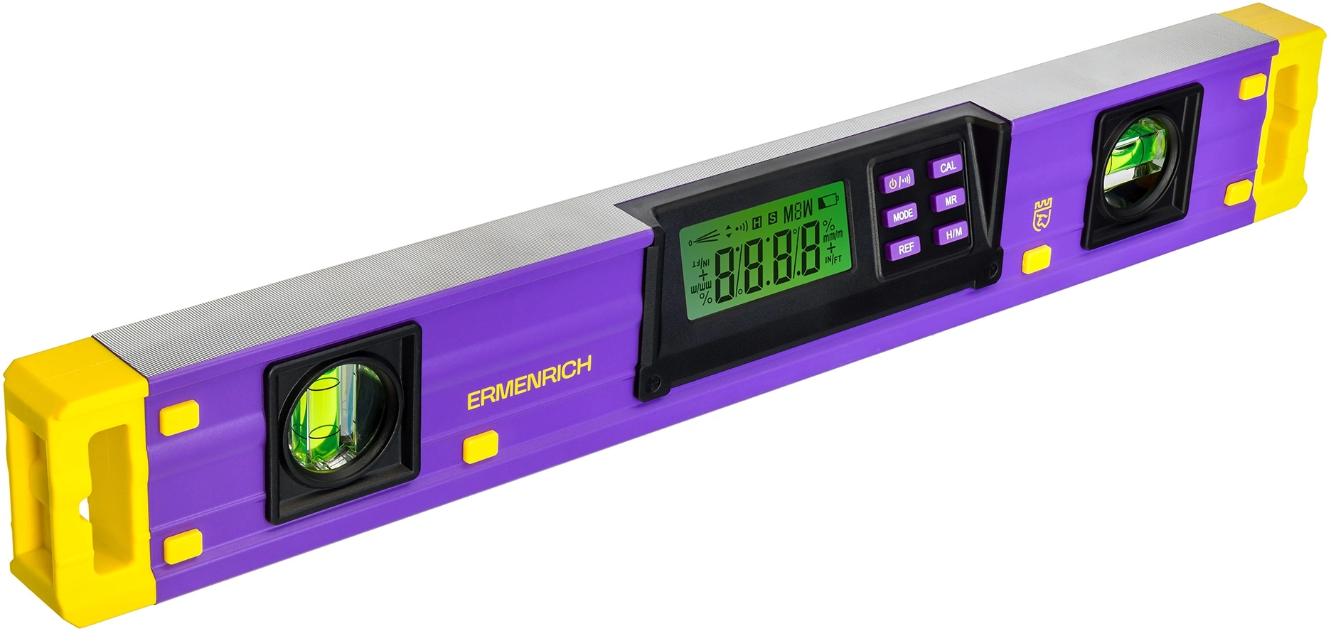 Уровень Ermenrich Verk LY40 цифровой 2глаз. магнит. фиолетовый (83827)