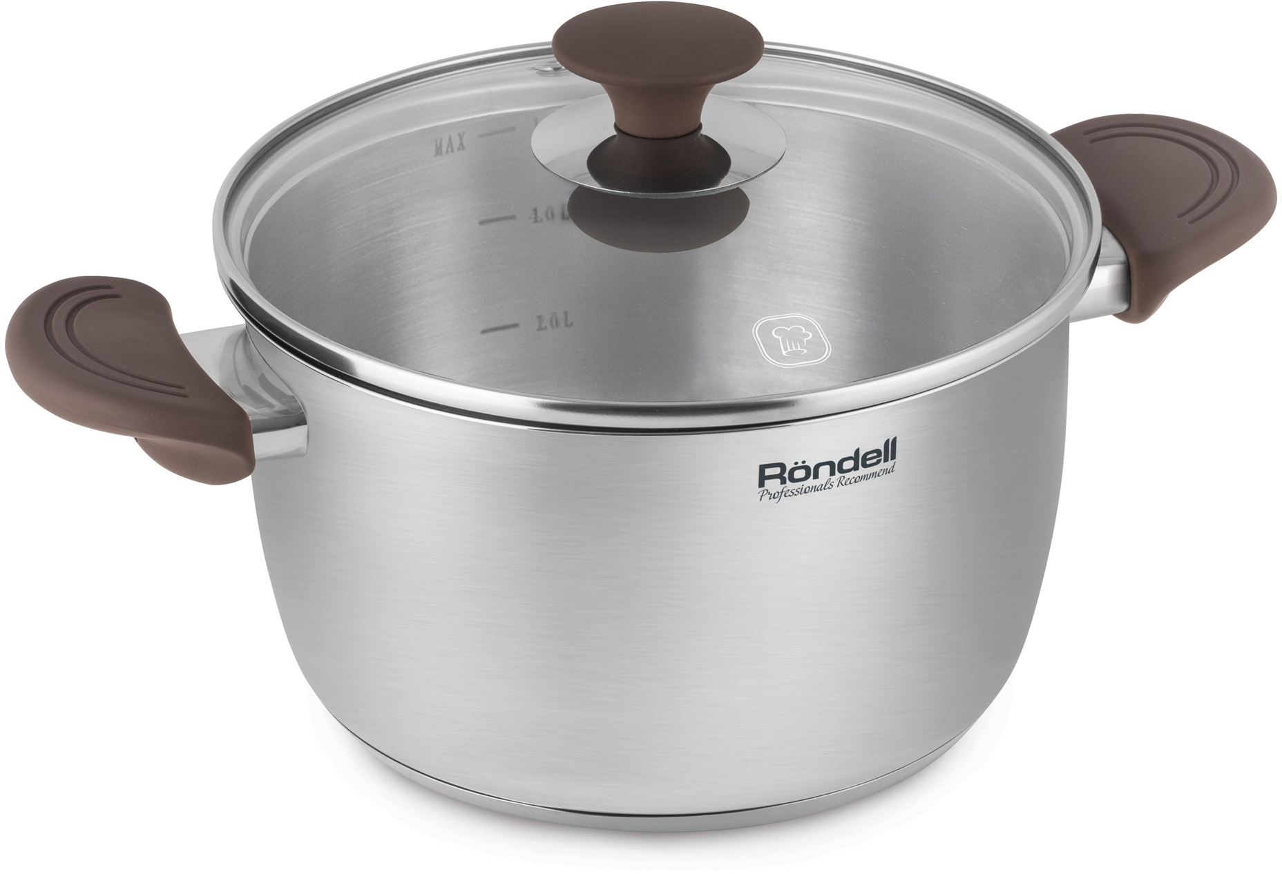 Кастрюля Rondell Coffee Bean RDS-1645 5.7л. d=24см (с крышкой) стальной