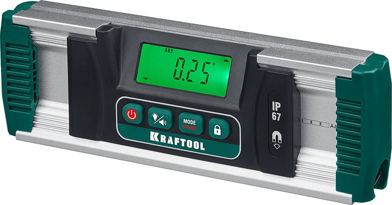 Уклономер Kraftool 34686 электронный магнит. зеленый