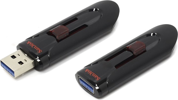 Флеш Диск Sandisk 128GB Cruzer Glide SDCZ600-128G-G35 USB3.0 черный/красный