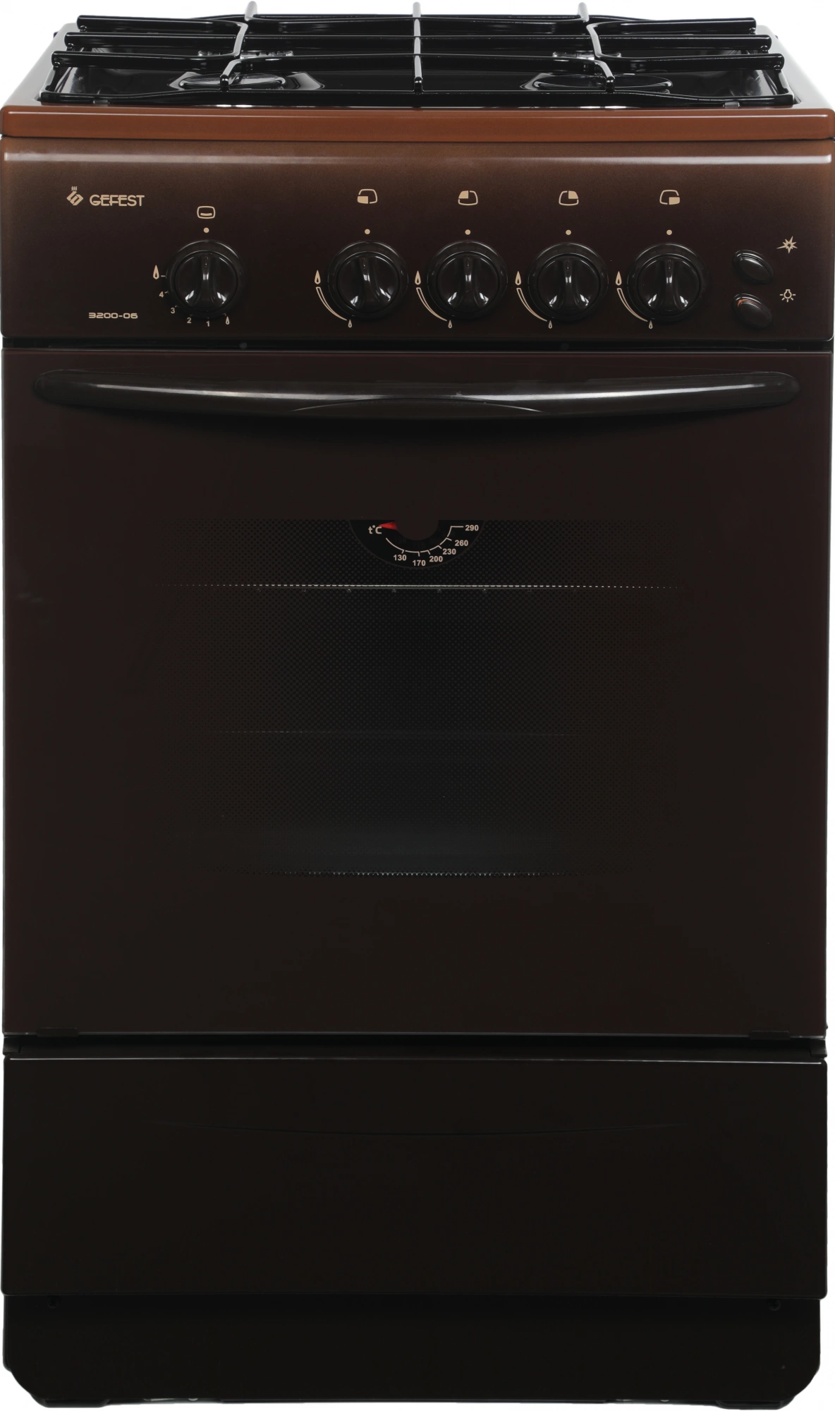 Плита Газовая Gefest ПГ 3200-06 К36 коричневый (без крышки) реш.сталь