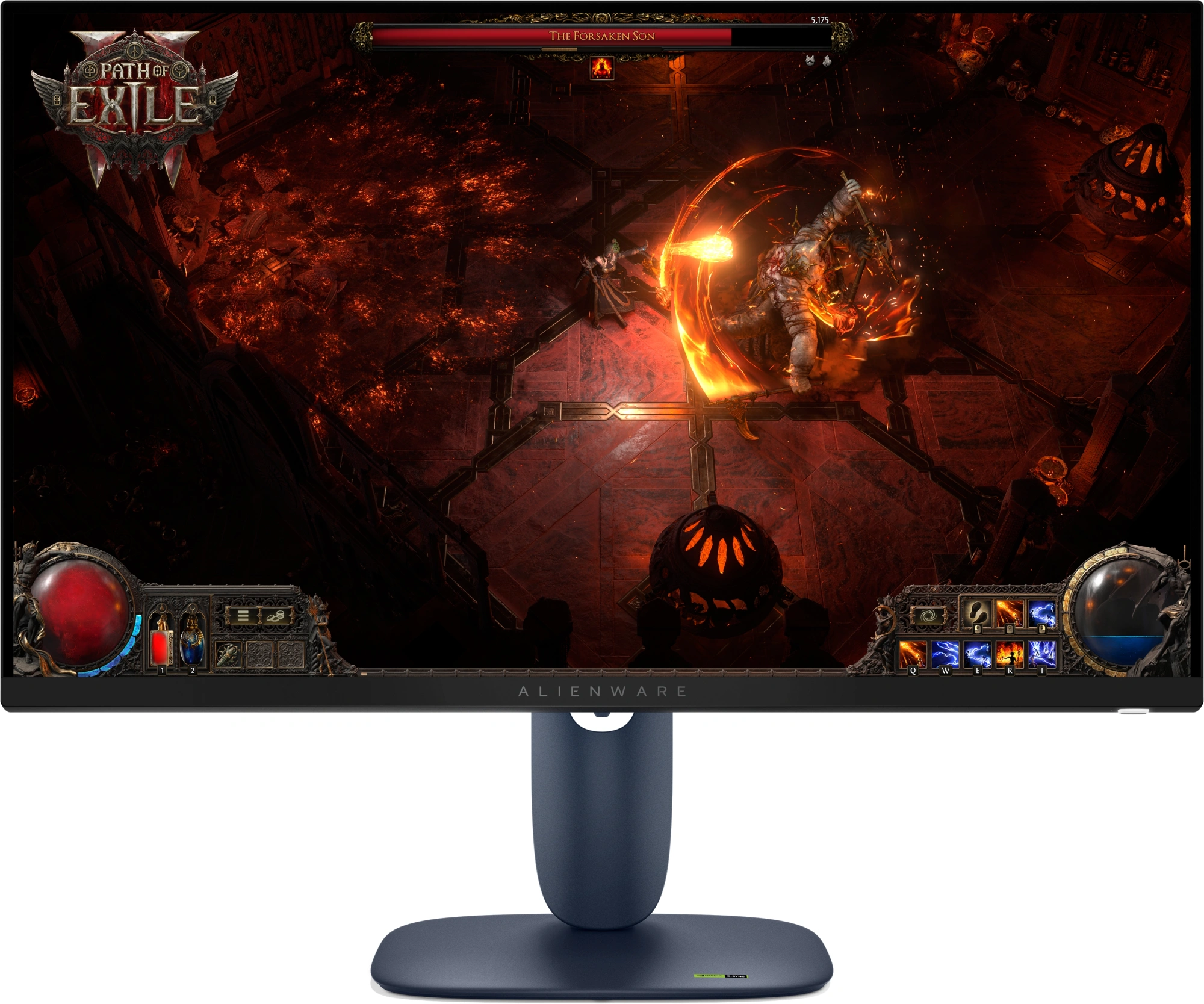 Монитор Dell 27" Alienware AW2725DM черный Fast IPS LED 16:9 HDMI матовая HAS Piv 1000:1 400cd 178гр/178гр 2560x1440 180Hz FreeSync DP 2K USB 6.57кг
