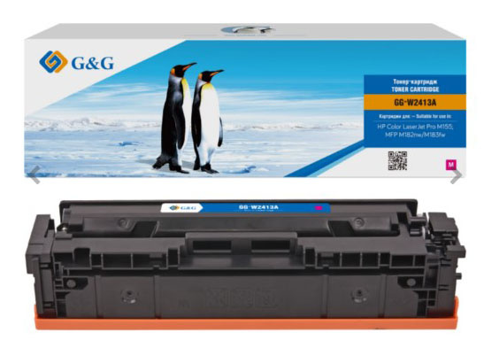 Картридж лазерный G&G GG-W2413A пурпурный (850стр.) для HP Color LaserJet Pro M155;MFP M182nw/M183fw