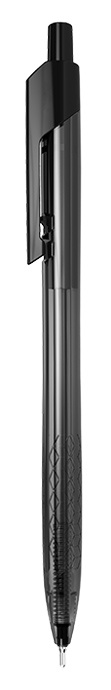 Ручка шариков. автоматическая Deli Arrow EQ01320 прозрачный/черный d=0.7мм черн. черн. черный