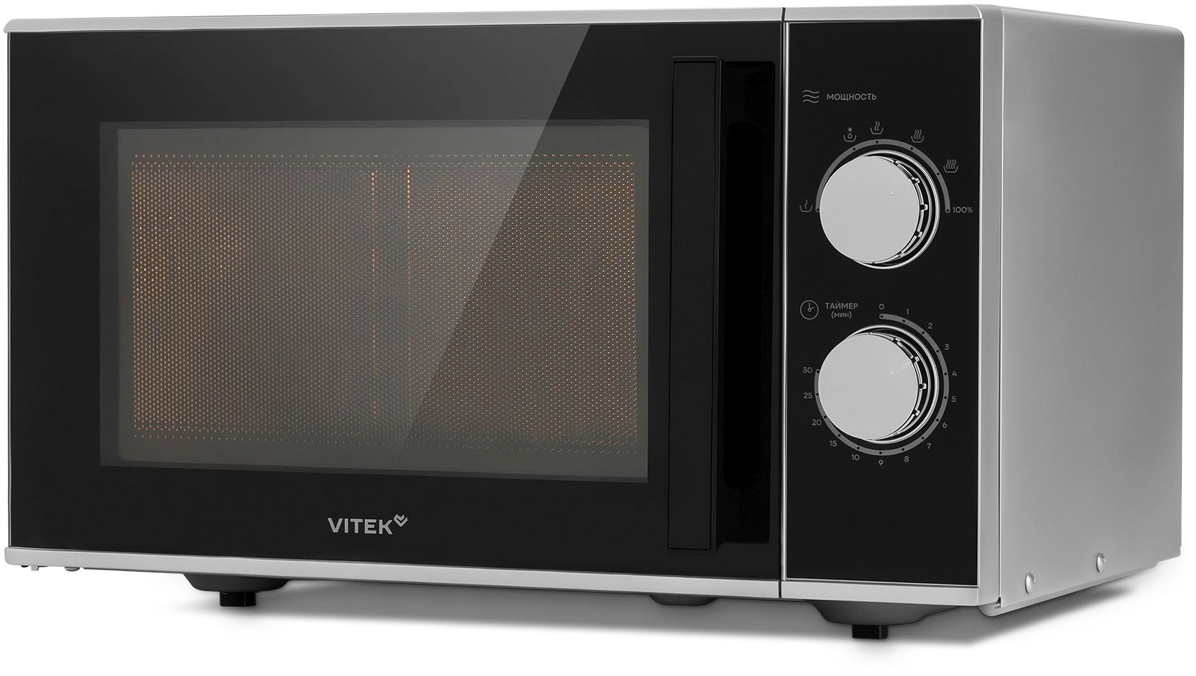 Микроволновая Печь Vitek VT-MW0823 23л. 900Вт серебристый/черный