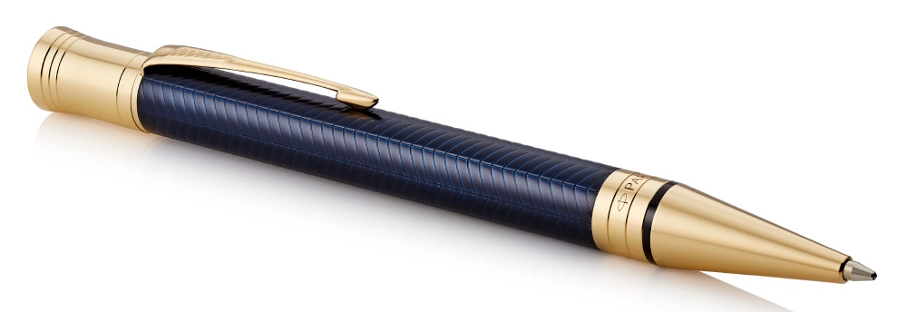 Ручка шариков. Parker Duofold K307 Prestige (1931373) Blue Chevron GT M черн. черн. подар.кор.