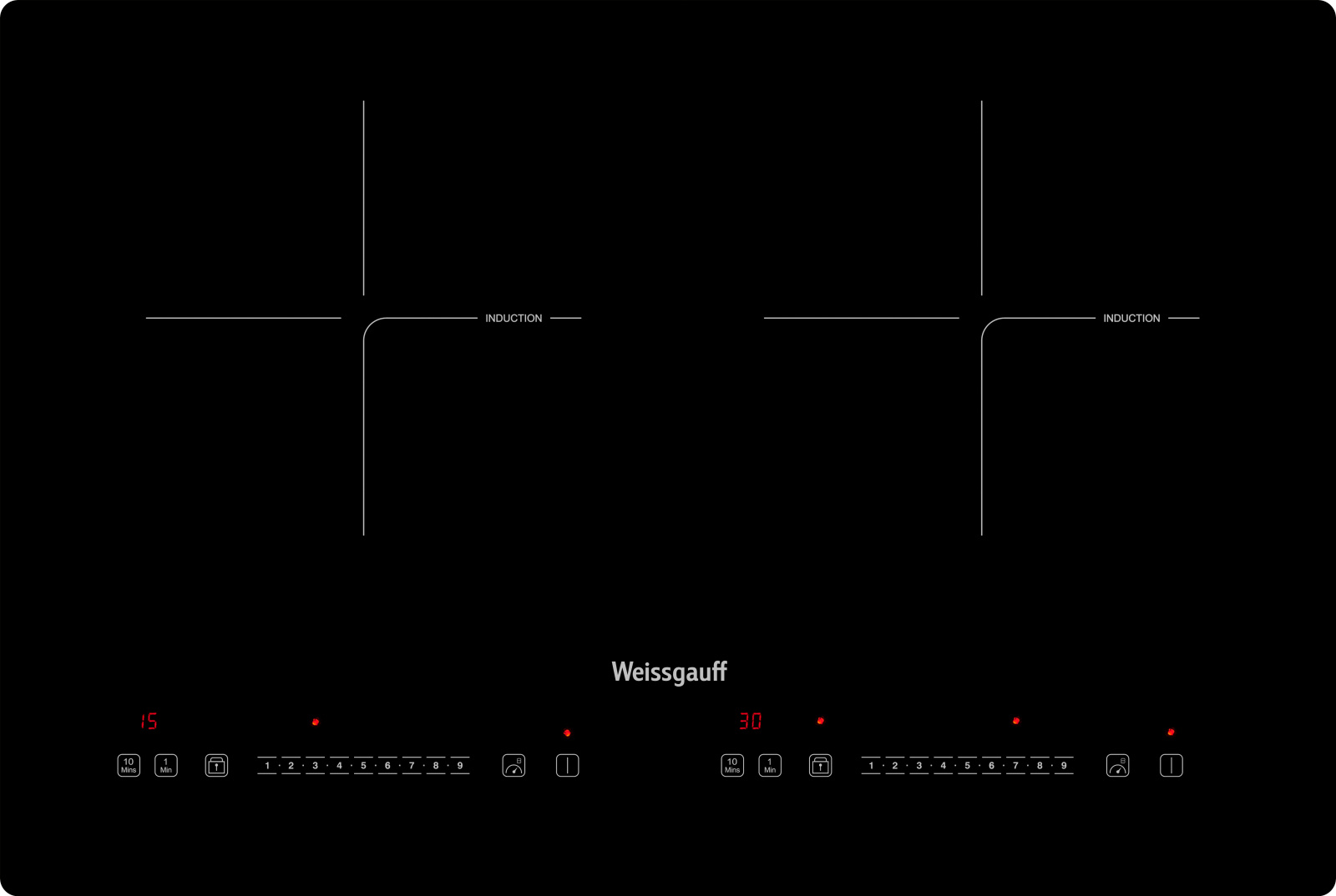 Индукционная варочная поверхность Weissgauff HI 412 H черный
