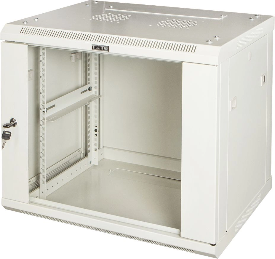Шкаф коммутационный Lanmaster (TWT-CBWPG-6U-6X8-GY) настенный 6U 600x800мм пер.дв.стекл 60кг серый 700мм 23кг 368мм IP20 металл