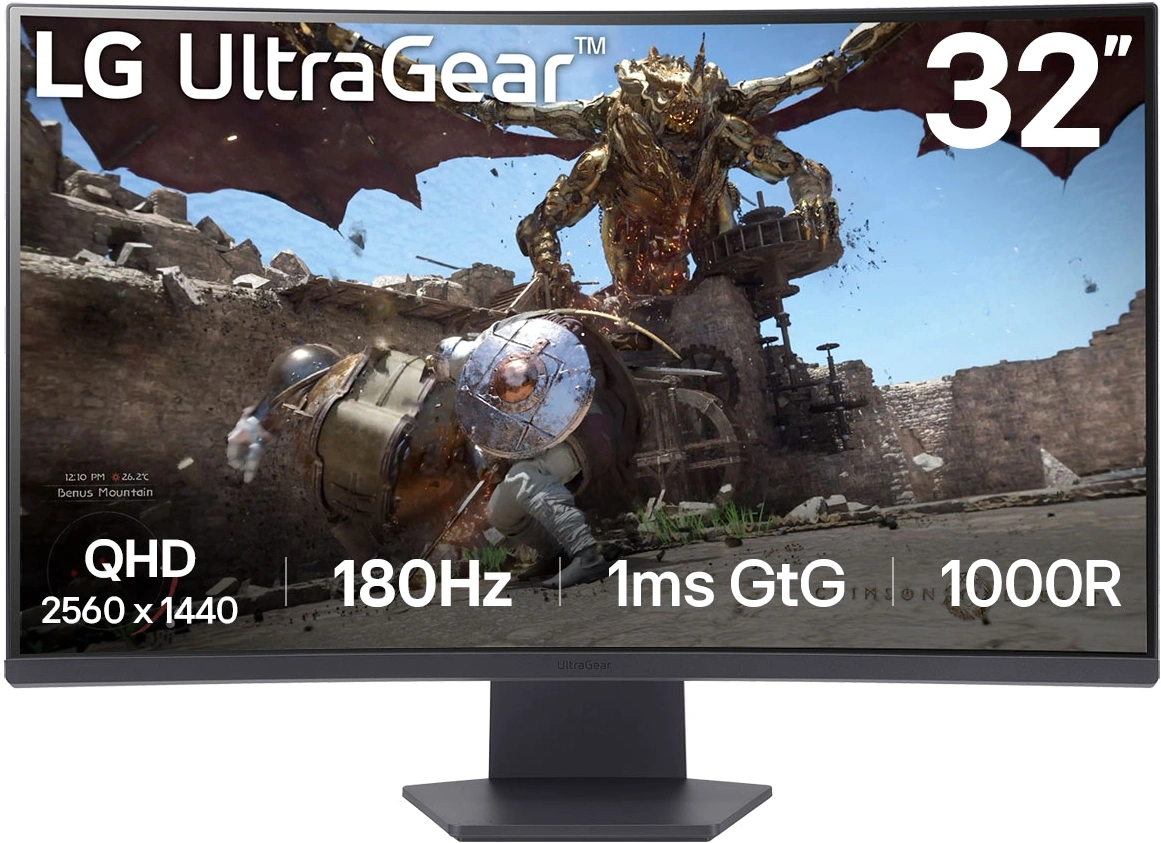 Монитор LG 31.5" UltraGear 32GS60QC-B фиолетовый VA LED 1ms 16:9 HDMI матовая 3000:1 300cd 178гр/178гр 2560x1440 180Hz DP WQ HD 2K (1440p) 5.9кг