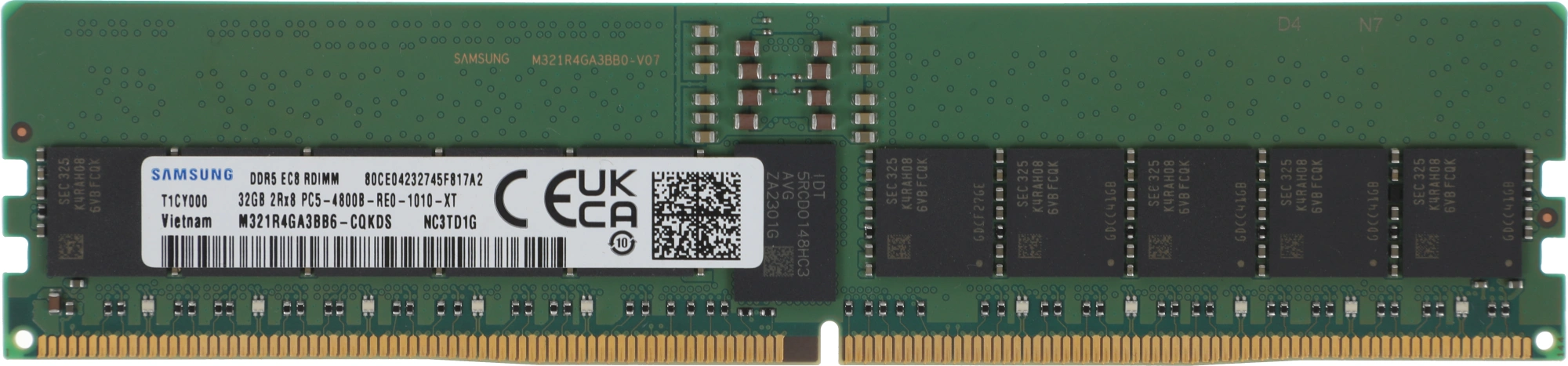 Память DDR5 Samsung M321R4GA3BB6-CQK 32Gb DIMM ECC Reg Original Non Pull PC5-38400 4800MHz