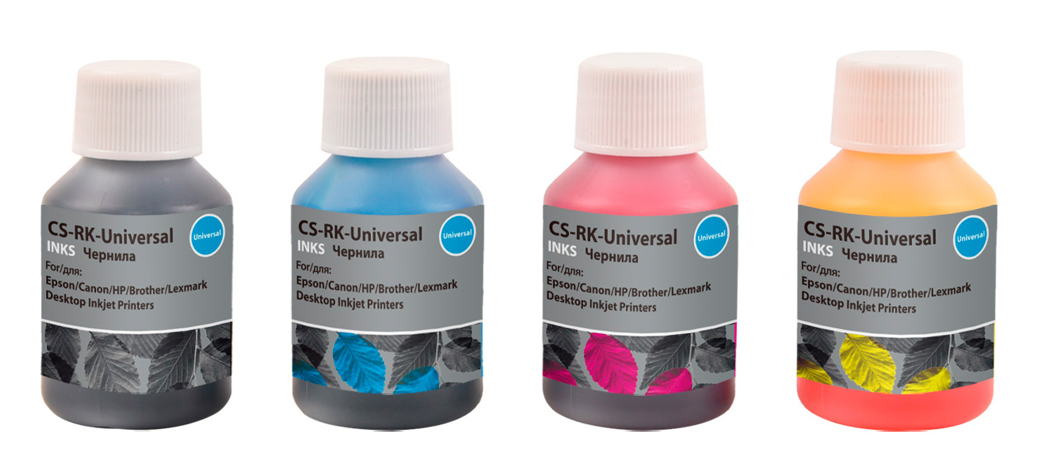 Заправочный набор Cactus CS-RK-Universal голубой/пурпурный/желтый/черный набор 4x40мл для HP/Lexmark/Canon