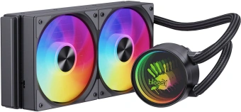 Система водяного охлаждения Bloody LC-10 ARGB Soc-AM5/AM4/1200/1700/1851 черный 4-pin 20-35dB Al+Cu 260W Ret (LC-10-ARGB240-BK) - купить недорого с доставкой в интернет-магазине