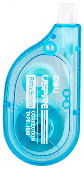 Лента коррект. Deli EH08-BX 6мх5мм голубой корпус белый дисплей картонный - купить недорого с доставкой в интернет-магазине