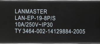Блок распределения питания Lanmaster LAN-EP19-8P/S гор.размещ. 8xSchuko базовые 10A без вилки - купить недорого с доставкой в интернет-магазине