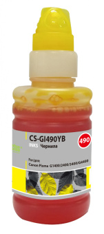 Чернила Cactus CS-GI490YB GI-490 желтый 100мл для Canon Pixma G1400/G2400/G3400 - купить недорого с доставкой в интернет-магазине
