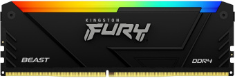 Память DDR4 8GB 3600MHz Kingston KF436C17BB2A/8 Fury Beast RGB RTL Gaming PC4-28800 CL17 DIMM 288-pin 1.35В single rank с радиатором Ret - купить недорого с доставкой в интернет-магазине