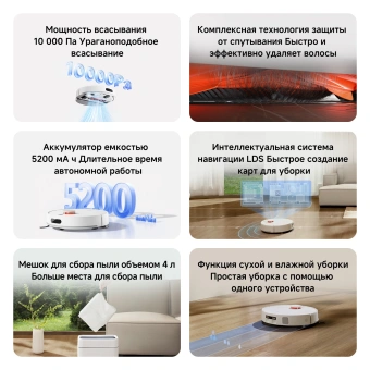 Пылесос-робот Xiaomi H40 140Вт белый (в компл.:1мешок) - купить недорого с доставкой в интернет-магазине