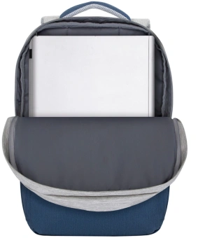 Рюкзак для ноутбука 17.3" Riva 7567 серый/темно-синий полиэстер (7567 GREY/DARK BLUE) - купить недорого с доставкой в интернет-магазине