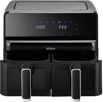 Аэрогриль Kitfort КТ-2265 8.6л 2700Вт черный/серебристый - купить недорого с доставкой в интернет-магазине