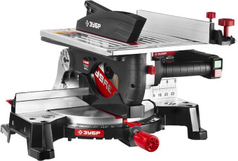 Торцовочная пила Зубр ЗПТК-255-1800 1800Вт 4500об/мин d=250мм - купить недорого с доставкой в интернет-магазине